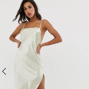 ASOS DESIGN maxi dress high shine satin strappy
